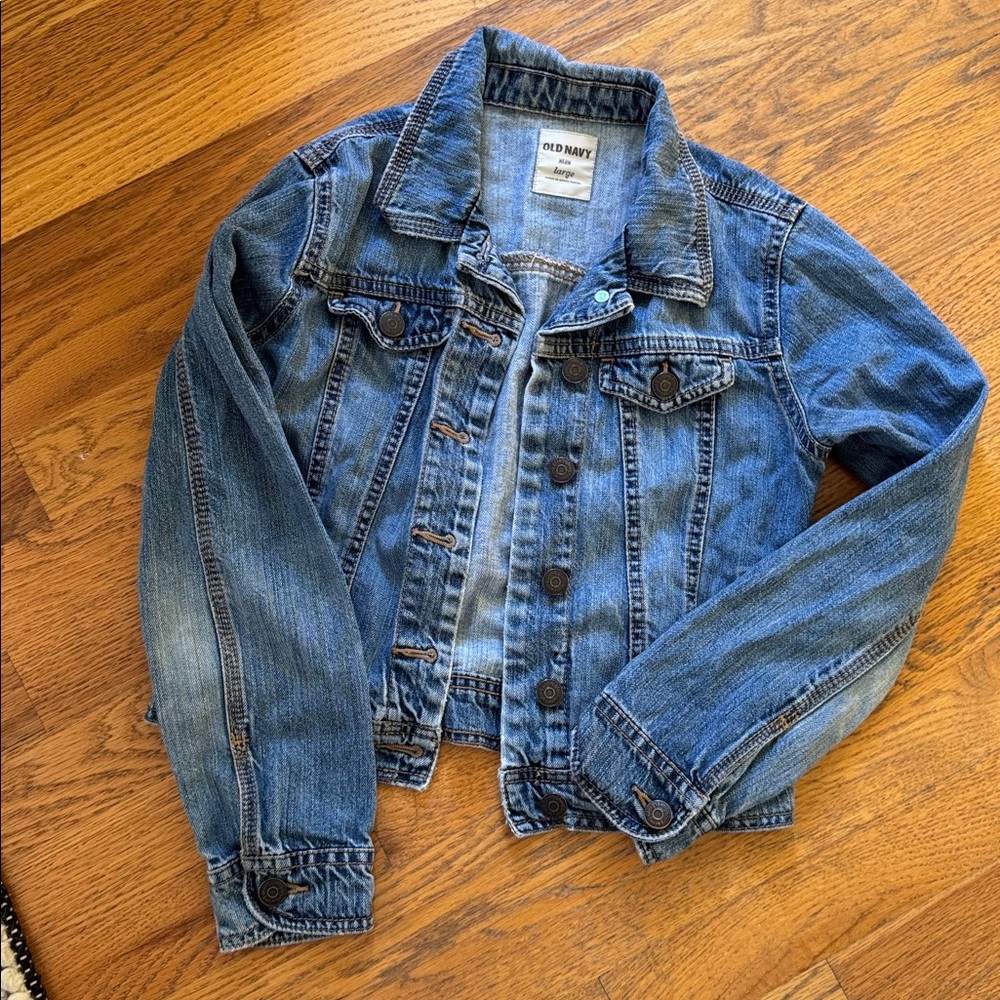 Old Navy Classic Blue Jean Jacket, kids large